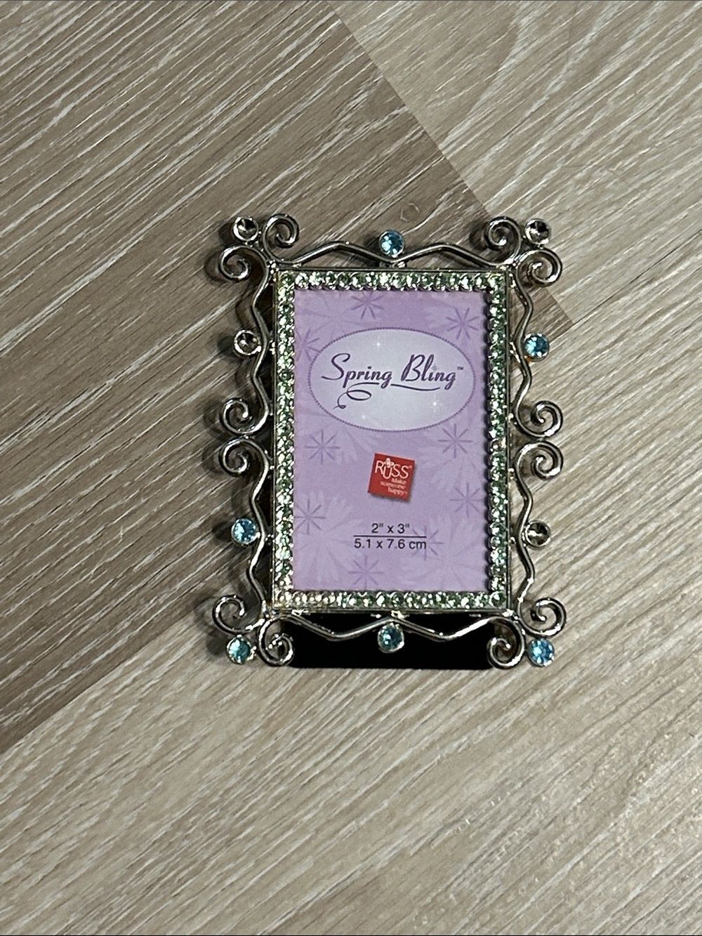 Russ Spring Fling Cute Dainty Rhinestone Accented  2x3in Frame